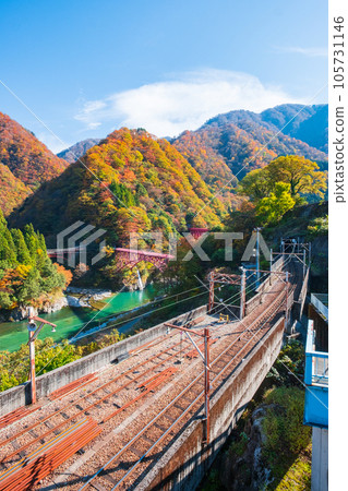 秋天的黑部峽谷:宇奈月車站周邊 秋天的黑部峽谷:宇奈月車站周邊 105731146