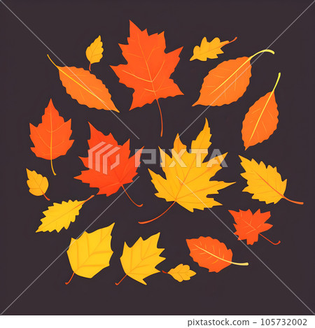 Illustration of leaves inspired by autumn 105732002