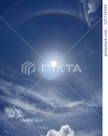 氣象現象_太陽周圍的彩虹_暈_暈_彩虹環 氣象現象_太陽周圍的彩虹_暈_暈_彩虹環 105734394