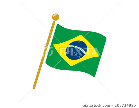 brazilian flag icon vector illustration 105734950