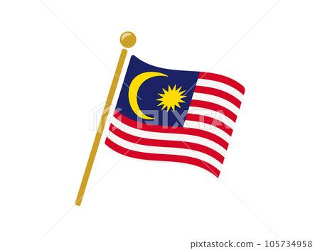malaysia flag icon vector illustration 105734958