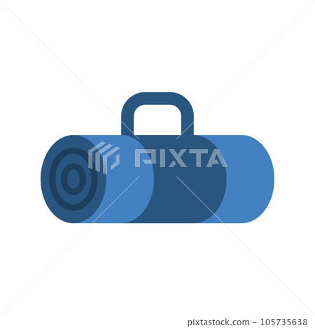 Camping mat icon. Travel travel mat or yoga mat isolated on white background. 105735638