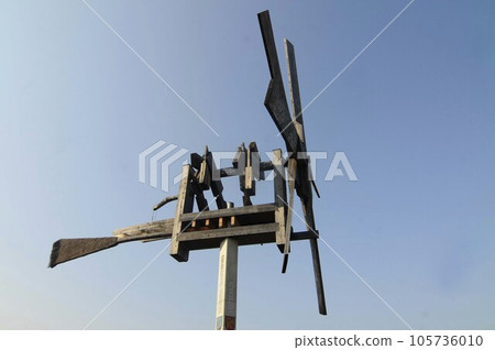 klopotec, a bird scarer in an austrian vineyard klopotec, a bird scarer in an austrian vineyard 105736010