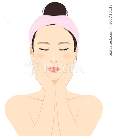 Beauty close eyes woman illustration #02 Beauty close eyes woman illustration #02 105736133