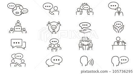 對話發言會議圖標 105736295