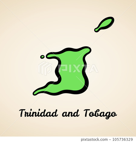 Trinidad and Tobago - Outline Map Trinidad and Tobago - Outline Map 105736329