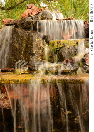 Man made cascade or waterfall Man made cascade or waterfall 105736730