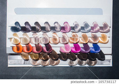 Miscellaneous various samples color palette dye coloring hair shade tint Miscellaneous various samples color palette dye coloring hair shade tint 105738117