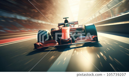 High-speed Formula One racing on the speed motion High-speed Formula One racing on the speed motion 105739207