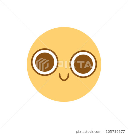 groovy smiley face big eyes. Vector illustration groovy smiley face big eyes. Vector illustration 105739677