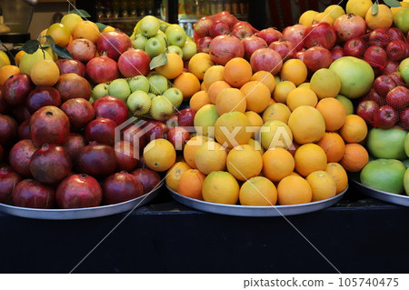 Vegetables and fruits are sold at the city bazaar in Israel. Vegetables and fruits are sold at the city bazaar in Israel. 105740475