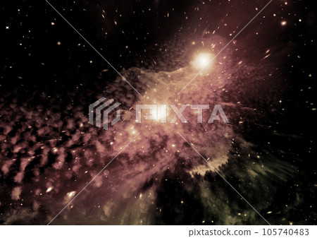 galaxy in a free space. 3D rendering 105740483