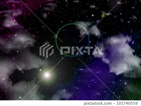 galaxy in a free space. 3D rendering galaxy in a free space. 3D rendering 105740559