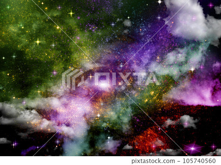 galaxy in a free space. 3D rendering galaxy in a free space. 3D rendering 105740560