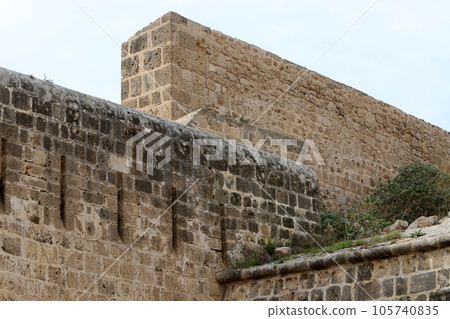 Wall of an ancient Crusader fortress in Israel Wall of an ancient Crusader fortress in Israel 105740835