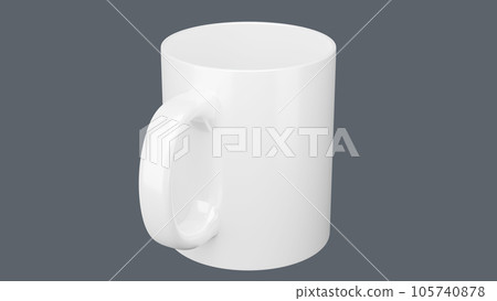 11oz white mugs on isolated background. 11oz white mugs on isolated background. 105740878