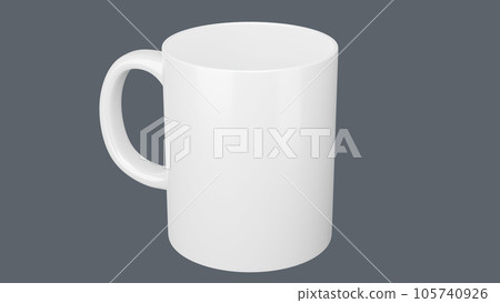 11oz white mugs on isolated background. 11oz white mugs on isolated background. 105740926