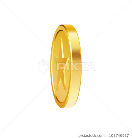 Golden money. Rotating gold coin. Golden money. Rotating gold coin. 105740927