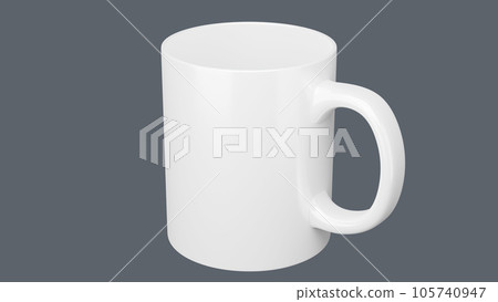 11oz white mugs on isolated background. 11oz white mugs on isolated background. 105740947