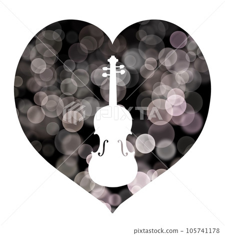 A simple illustration of a silhouette of a violin A simple illustration of a silhouette of a violin 105741178