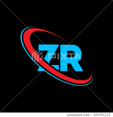 ZR Z R Letter Logo Design. Initial Letter ZR Linked Circle Uppercase  Monogram Logo Red and Blue. ZR Logo, Z R Design Stock Vector - Illustration  of capital, company: 191635626