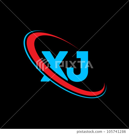 XJ X J letter logo design. Initial letter XJ linked circle uppercase monogram logo red and blue. XJ logo, X J design. xj, x j XJ X J letter logo design. Initial letter XJ linked circle uppercase monogram logo red and blue. XJ logo, X J design. xj, x j 105741286