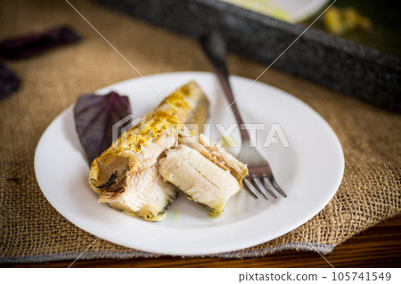 fish baked in the oven with spices, spices fish baked in the oven with spices, spices 105741549