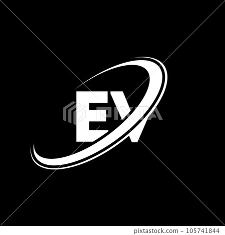 Initial EV Letter Logo Creative Typography... - Stock Illustration  [90661487] - PIXTA