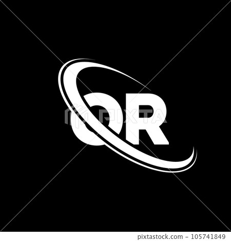 OR logo. O R design. White OR letter. OR/O R letter logo design. Initial letter OR linked circle uppercase monogram logo. OR logo. O R design. White OR letter. OR/O R letter logo design. Initial letter OR linked circle uppercase monogram logo. 105741849