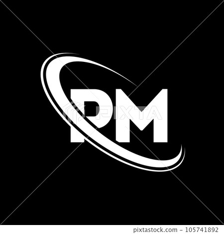 PM logo. P M design. White PM letter. PM/P M letter logo design. Initial letter PM linked circle uppercase monogram logo. PM logo. P M design. White PM letter. PM/P M letter logo design. Initial letter PM linked circle uppercase monogram logo. 105741892