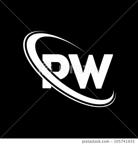 PW logo. P W design. White PW letter. PW/P W... - Stock Illustration ...