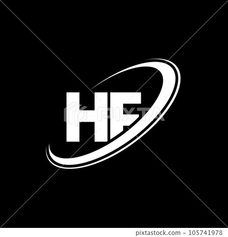 HF H F letter logo design. Initial letter HF linked circle uppercase monogram logo red and blue. HF logo, H F design. hf, h f HF H F letter logo design. Initial letter HF linked circle uppercase monogram logo red and blue. HF logo, H F design. hf, h f 105741978