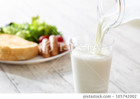 A well-balanced meal with milk A well-balanced meal with milk 105742002