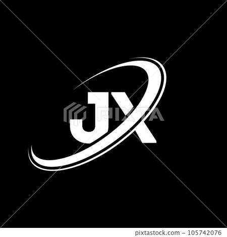 JX J X letter logo design. Initial letter JX... - Stock Illustration ...