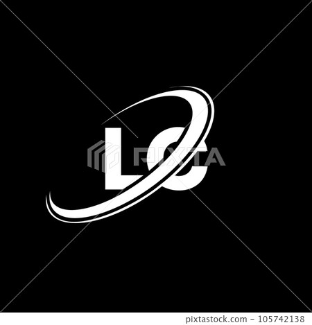 LC L C letter logo design. Initial letter LC linked circle uppercase monogram logo red and blue. LC logo, L C design. lc, l c 105742138