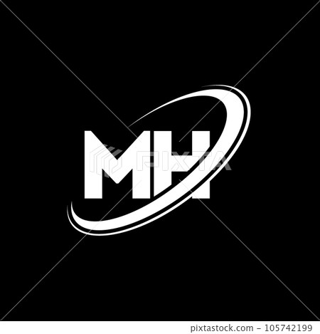 MH M H letter logo design. Initial letter MH linked circle uppercase monogram logo red and blue. MH logo, M H design. mh, m h MH M H letter logo design. Initial letter MH linked circle uppercase monogram logo red and blue. MH logo, M H design. mh, m h 105742199