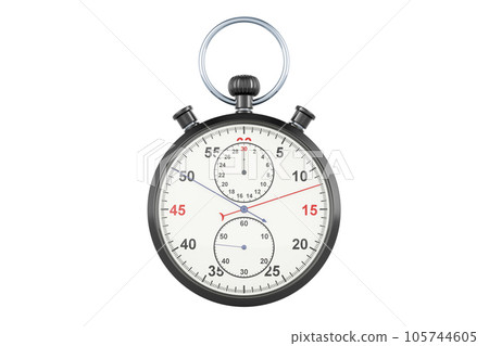 Stopwatch black, 3D rendering 105744605