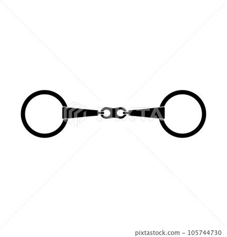 Vector flat horse equestrian bit isolated on white background 105744730