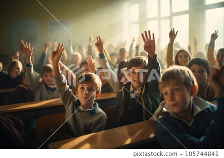 Kids in classroom 105744841