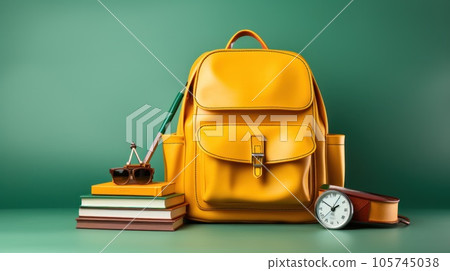 Backpack with school stuff Backpack with school stuff 105745038