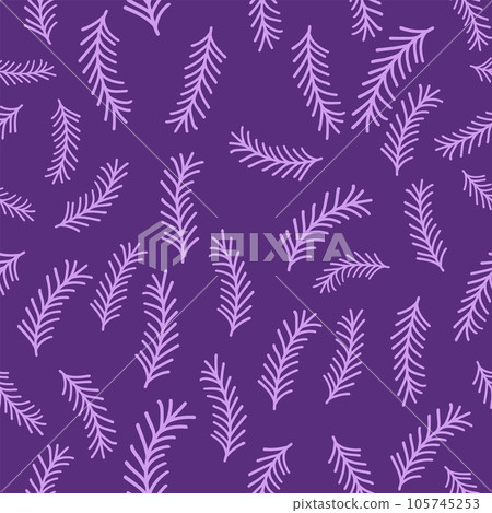 Floral seamless pattern. Branch with leaves ornamental texture. Flourish nature summer garden textured background Floral seamless pattern. Branch with leaves ornamental texture. Flourish nature summer garden textured background 105745253