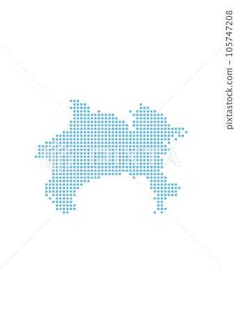 用點繪製的神奈川縣地圖 105747208