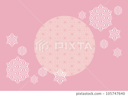 Japanese pattern background hemp leaf Japanese pattern background hemp leaf 105747640