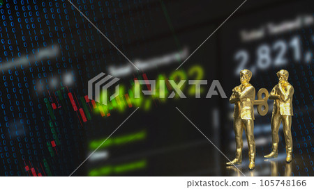 The man with wind up for business on chart background concept 3d rendering The man with wind up for business on chart background concept 3d rendering 105748166