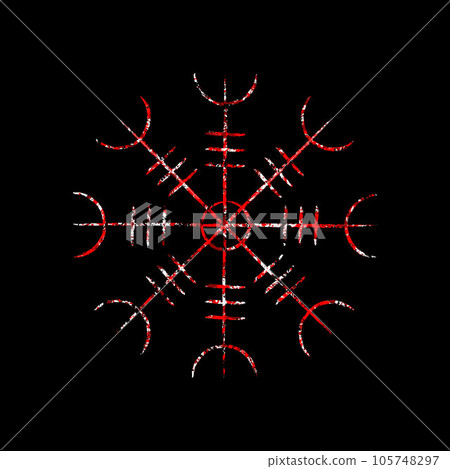 Vegvisir true bloody outline wallpaper-插圖素材 [105748297] - PIXTA圖庫