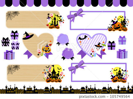 purple halloween box material collection purple halloween box material collection 105749564