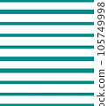 OLGA (1979) "breton stripes" textile seamless pattern. Late 1970s fashion style, fabric print (cool sea green and white irregular stripes). 105749998
