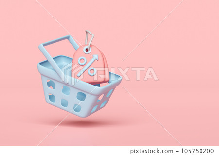 3d discount sales icon for shopping online with shopping cart, basket, price tags coupon isolated on pink background. marketing promotion bonuses concept, 3d render illustration 3d discount sales icon for shopping online with shopping cart, basket, price tags coupon isolated on pink background. marketing promotion bonuses concept, 3d render illustration 105750200