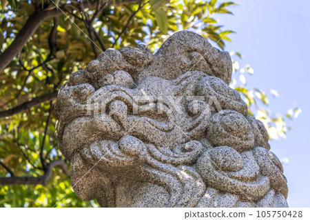 Komainu, or lion-dog (public art) at Kanaiwa, Japan. 105750428