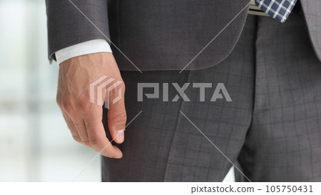 Handsome elegant young fashion man in classical costume suit 105750431